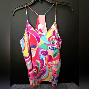Abstract Sleeveless Women's Top Size Small